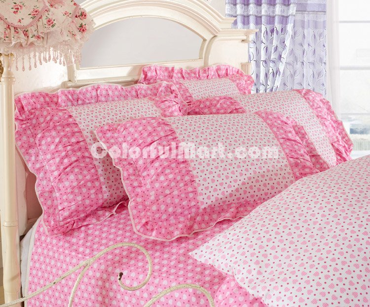 Hearts Red Girls Bedding Sets - Click Image to Close
