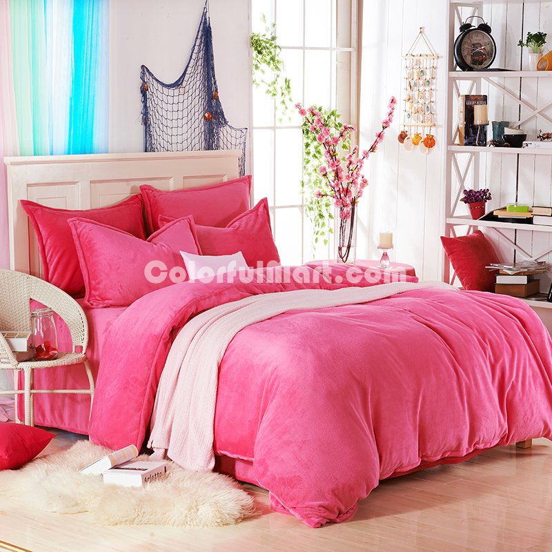 Rose Flannel Bedding Winter Bedding - Click Image to Close