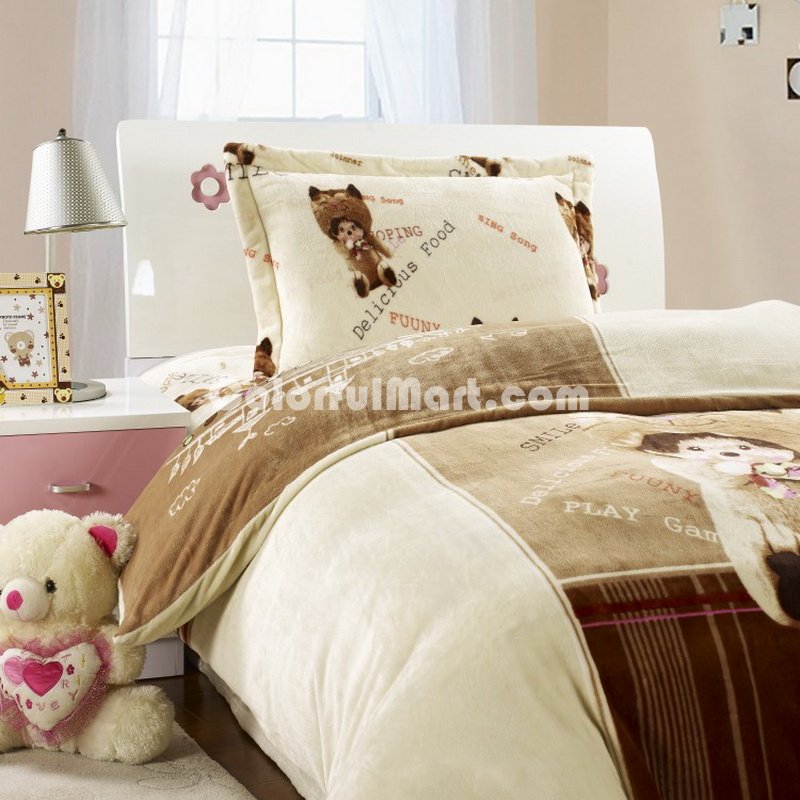 Little Darling Flannel Duvet Cover Set Kids Bedding - Click Image to Close