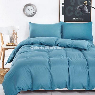 Solid Royal Blue Bedding Set Duvet Cover Pillow Sham Flat Sheet Teen Kids Boys Girls Bedding