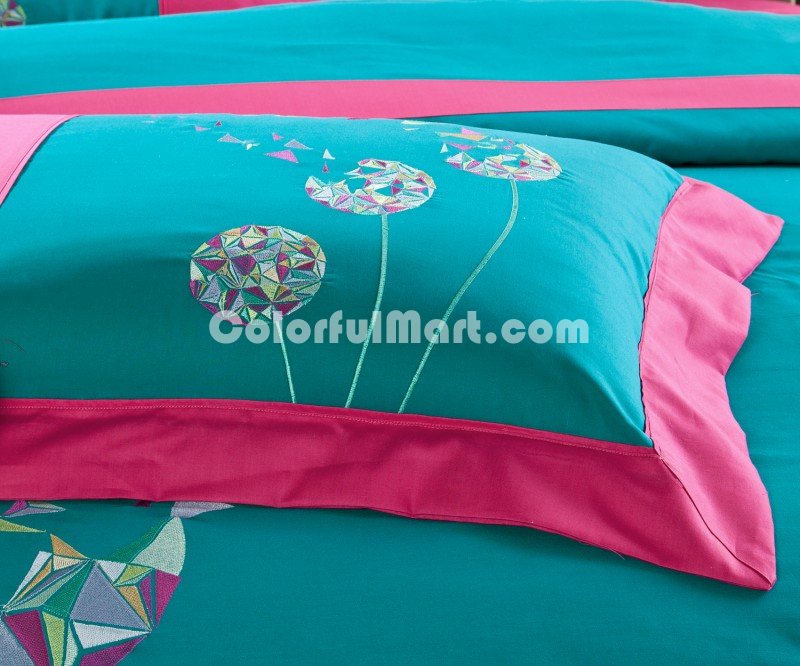 Dandelions Promise Cyan Bedding Girls Bedding Teen Bedding Luxury Bedding - Click Image to Close