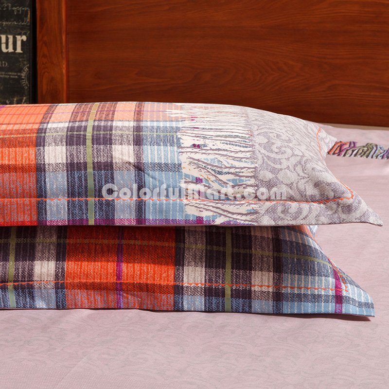 Shadow Orange Duvet Cover Set European Bedding Casual Bedding - Click Image to Close