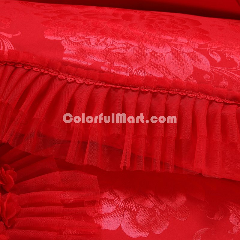 Amazing Gift Happy Event Red Bedding Set Princess Bedding Girls Bedding Wedding Bedding Luxury Bedding - Click Image to Close