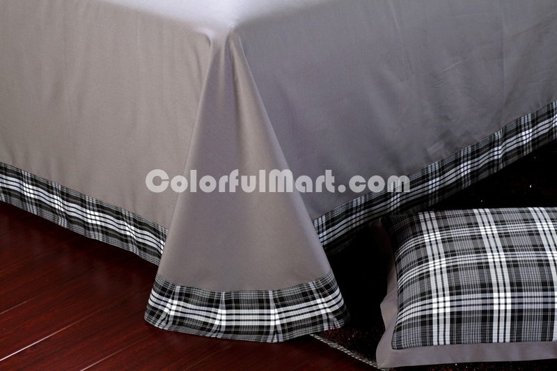 Life Rhyme Grey Tartan Bedding Stripes And Plaids Bedding Luxury Bedding - Click Image to Close
