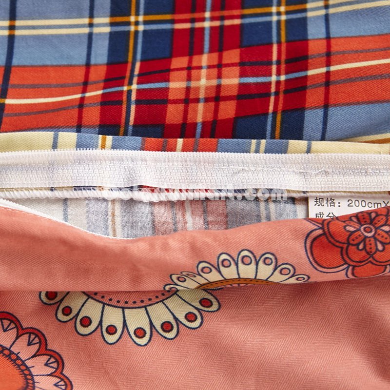 Charm Orange Cotton Bedding 2014 Duvet Cover Set - Click Image to Close