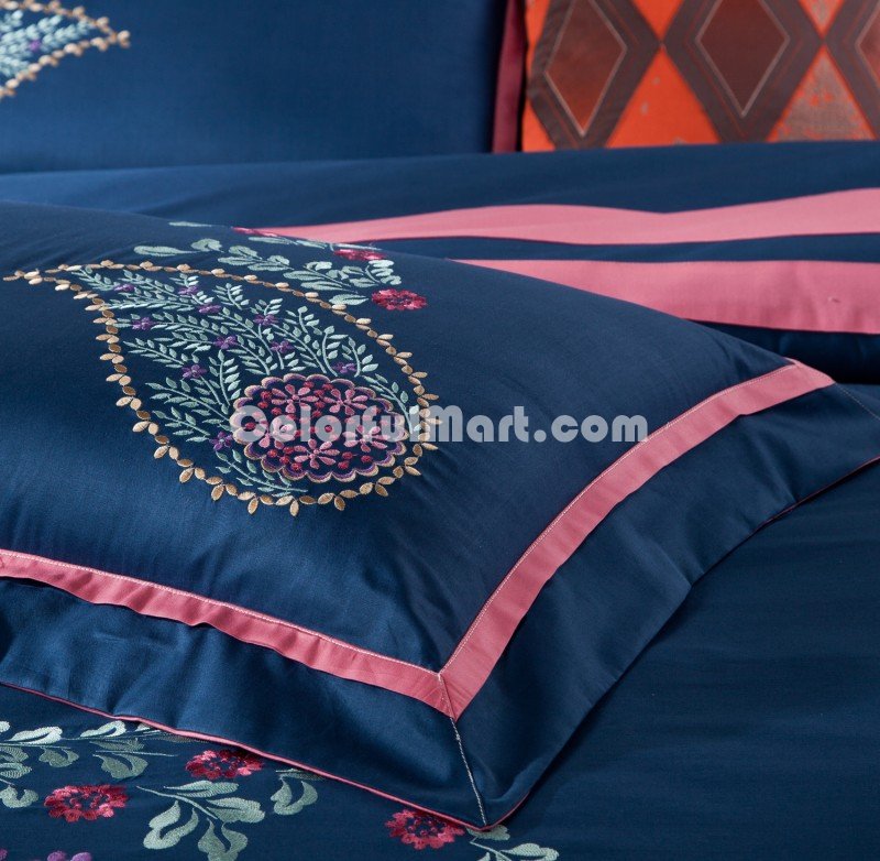 Western Style Navy Bedding Girls Bedding Teen Bedding Luxury Bedding - Click Image to Close