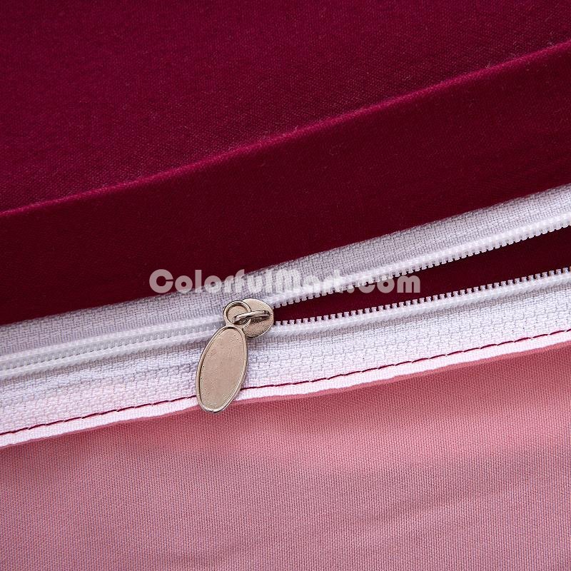 Coral Wine Bedding Set Duvet Cover Pillow Sham Flat Sheet Teen Kids Boys Girls Bedding - Click Image to Close