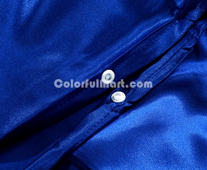 Pure Enjoyment Royalblue Silk Bedding Silk Duvet Cover Set - Click Image to Close