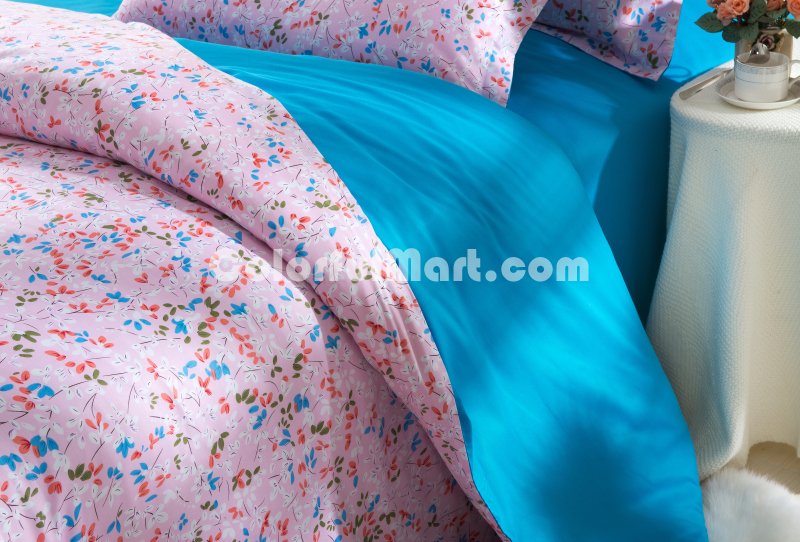 Romantic Melody Cyan Garden Bedding Flowers Bedding Girls Bedding - Click Image to Close