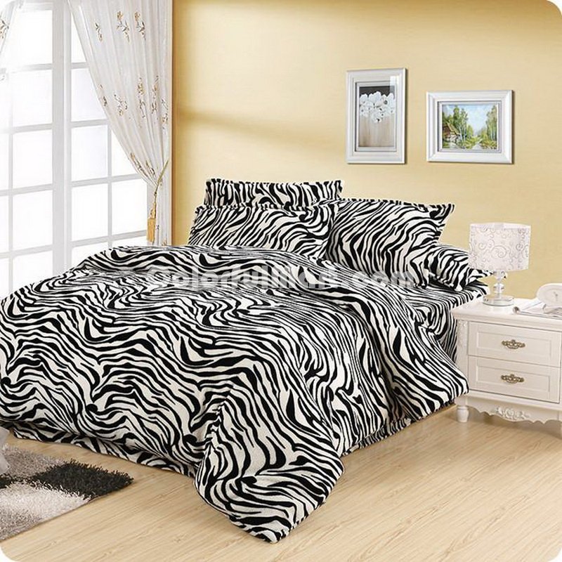 Warm Zebra Print Bedding Sets - Click Image to Close