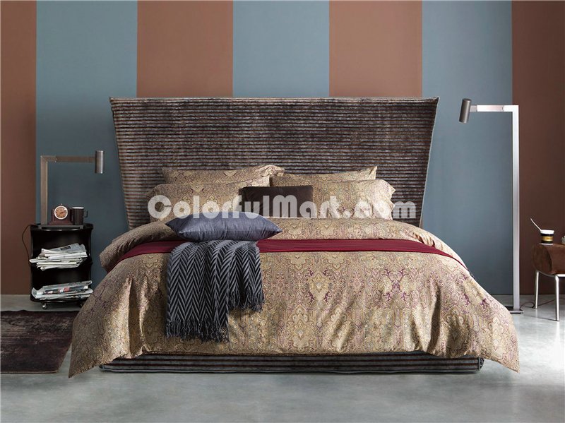 Thorn Gold Bedding Set Luxury Bedding Collection Pima Cotton Bedding American Egyptian Cotton Bedding - Click Image to Close