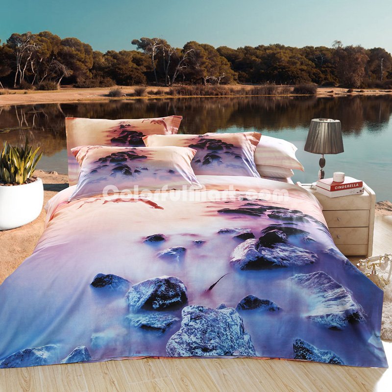 Fairyland Orange Bedding Sets Duvet Cover Sets Teen Bedding Dorm Bedding 3D Bedding Landscape Bedding Gift Ideas - Click Image to Close
