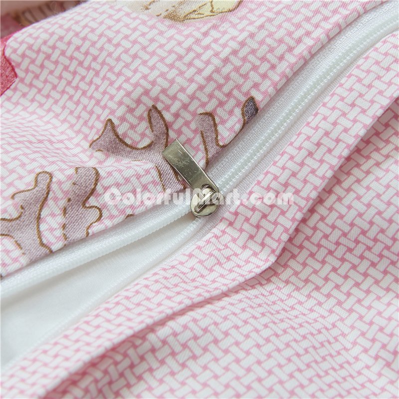 Coral Pink Bedding Set Teen Bedding Dorm Bedding Bedding Collection Gift Idea - Click Image to Close