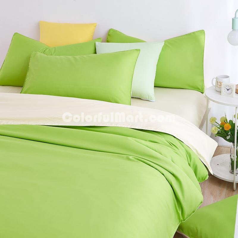 Beige Green Bedding Set Duvet Cover Pillow Sham Flat Sheet Teen Kids Boys Girls Bedding - Click Image to Close