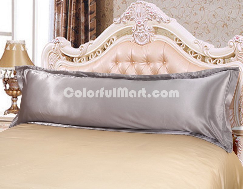 Silver Gray And Camel Silk Bedding Set Duvet Cover Silk Pillowcase Silk Sheet Luxury Bedding - Click Image to Close