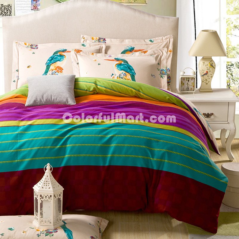 Full Of Youthful Spirit Purple Teen Bedding College Dorm Bedding Kids Bedding - Click Image to Close