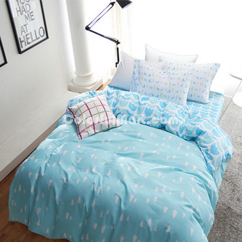 Pudding Blue Bedding Kids Bedding Teen Bedding Dorm Bedding Gift Idea - Click Image to Close