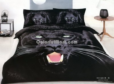 Black Leopard Style3 Cheetah Print Leopard Print Bedding Set