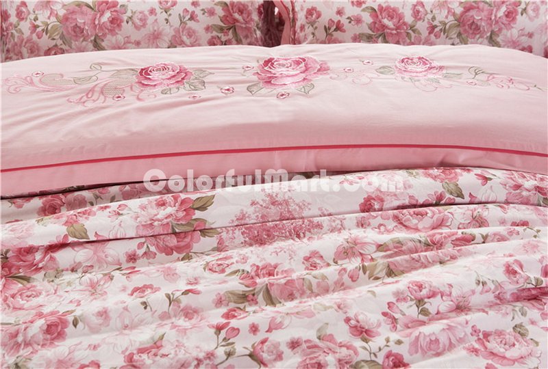 Rosemaries Pink Flowers Bedding Luxury Bedding - Click Image to Close