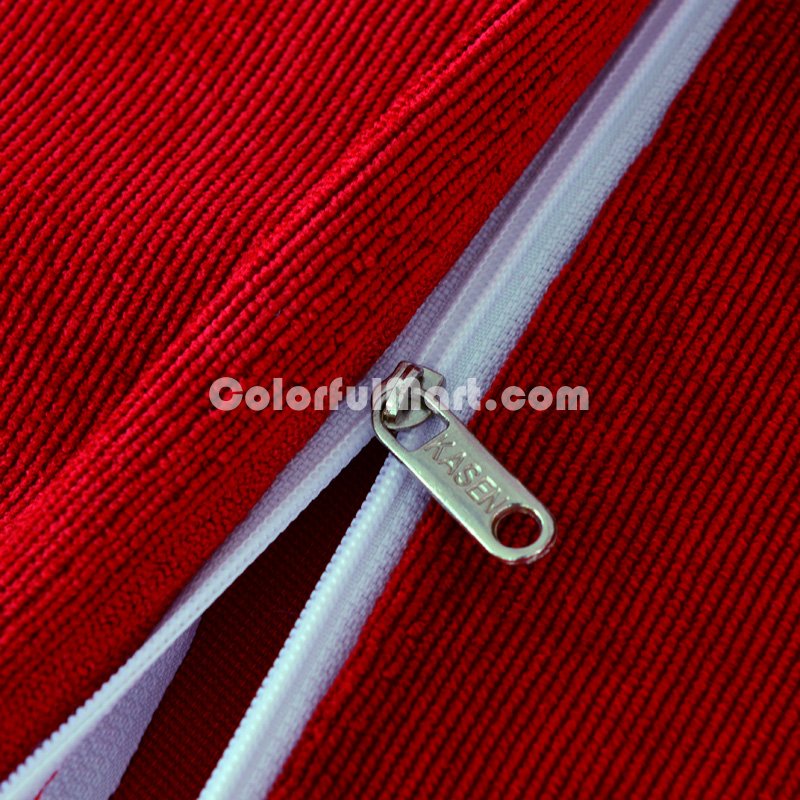 Crimson Duvet Cover Set Corduroy Bedding - Click Image to Close