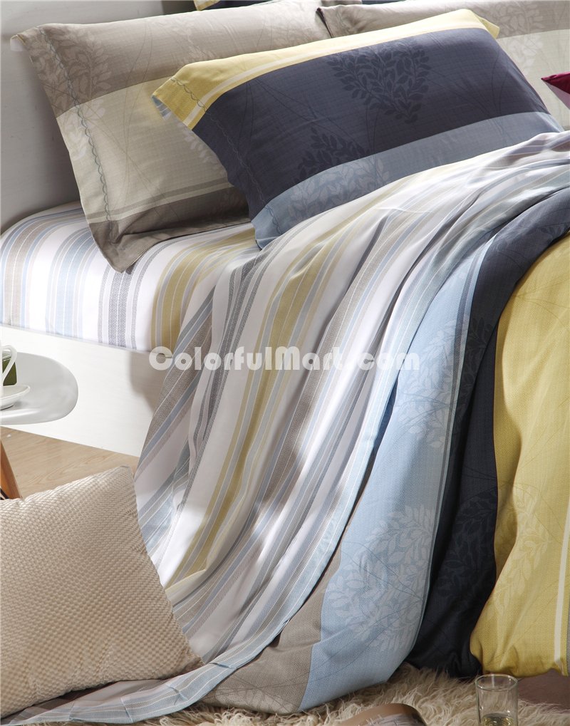 South Blue Bedding Set Girls Bedding Floral Bedding Duvet Cover Pillow Sham Flat Sheet Gift Idea - Click Image to Close