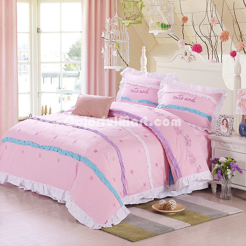 Cute Flower Pink Bedding Girls Bedding Princess Bedding Teen Bedding - Click Image to Close