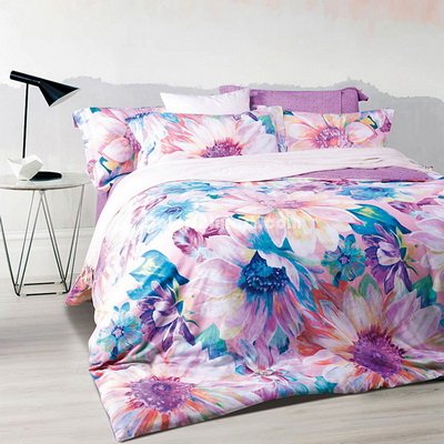Flourishing Flowers Purple Bedding Set Modern Bedding Collection Floral Bedding Stripe And Plaid Bedding Christmas Gift Idea