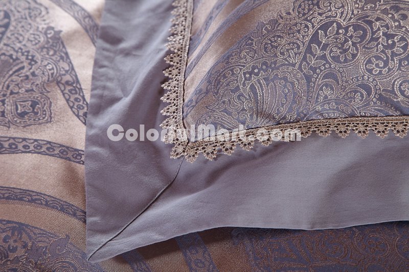 Euro Style Blue Grey Luxury Bedding Wedding Bedding - Click Image to Close