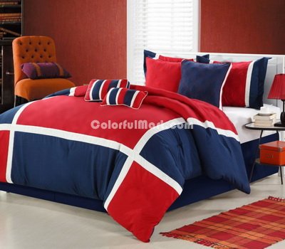 Us Impression Red Duvet Cover Set Luxury Bedding