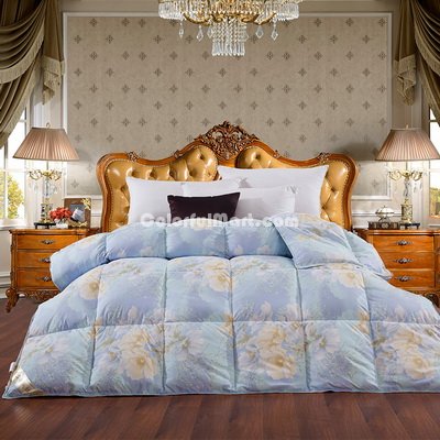 National Beauty And Heavenly Fragrance Blue Duck Down Comforter