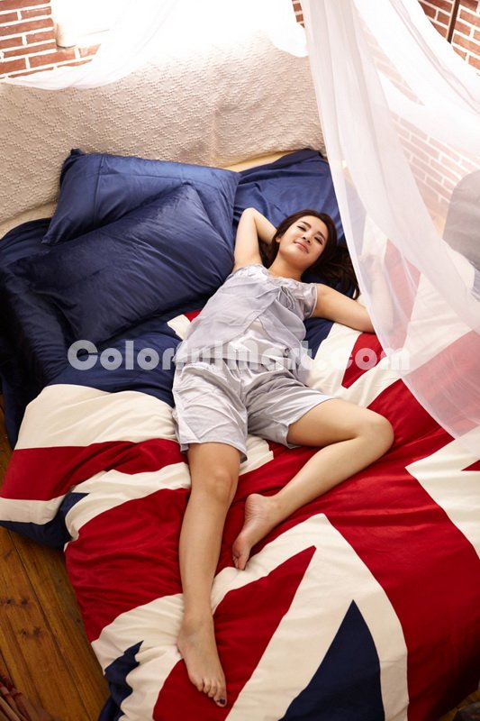 I Love England Blue English Flag Bedding Velvet Bedding Modern Bedding - Click Image to Close