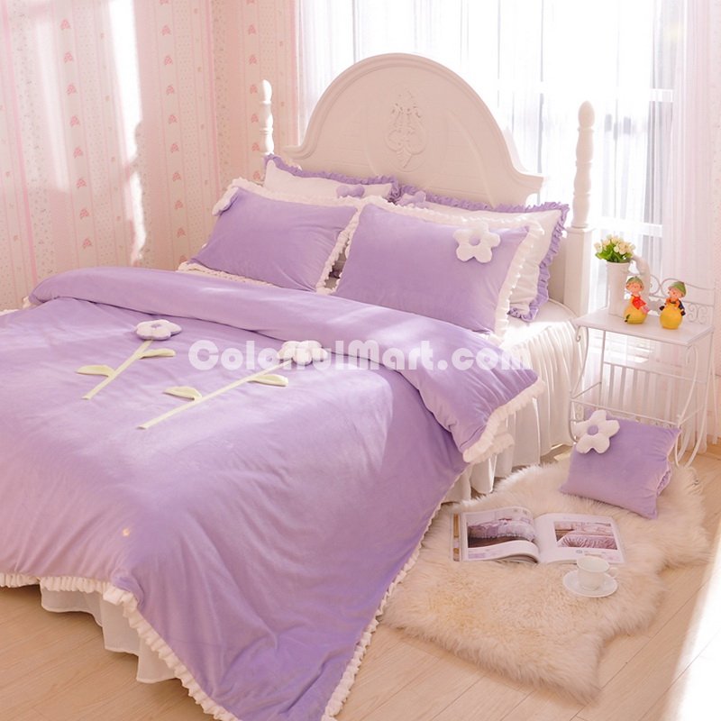 What A Woman Purple And White Princess Bedding Girls Bedding Women Bedding - Click Image to Close