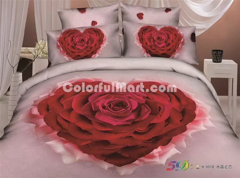 Love Of Crystal Red Bedding Rose Bedding Floral Bedding Flowers Bedding - Click Image to Close