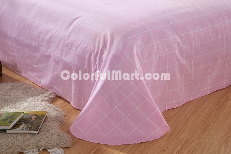 Modern Grids Blue And Pink Teen Bedding Duvet Cover Set - Click Image to Close