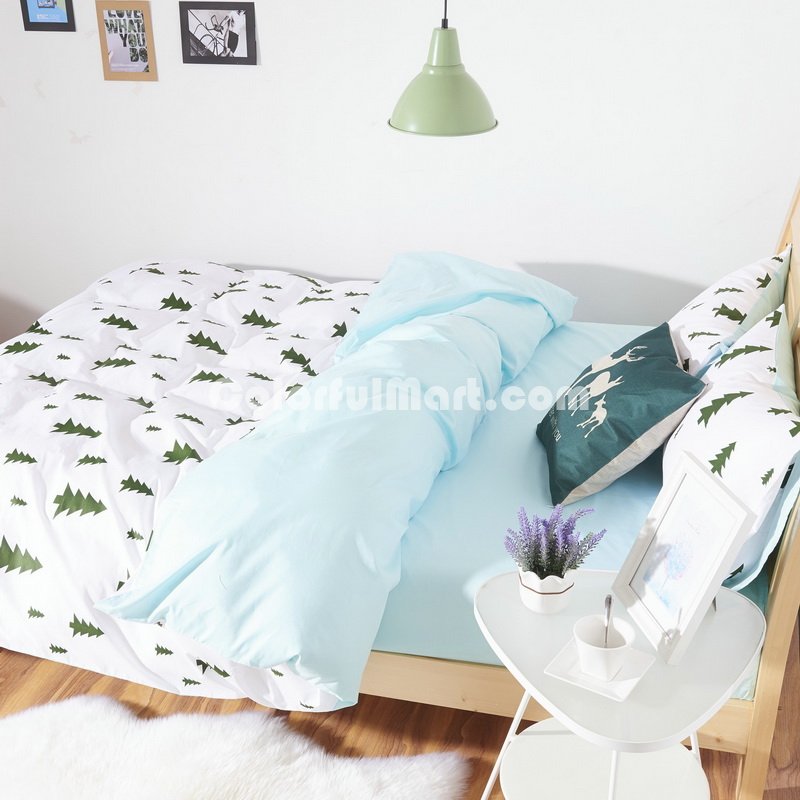 Pinewood White Bedding Teen Bedding Kids Bedding Dorm Bedding Gift Idea - Click Image to Close