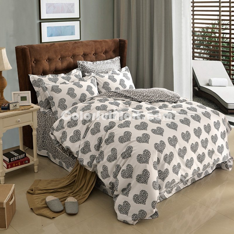 Captivated Gray Cotton Bedding 2014 Duvet Cover Set - Click Image to Close