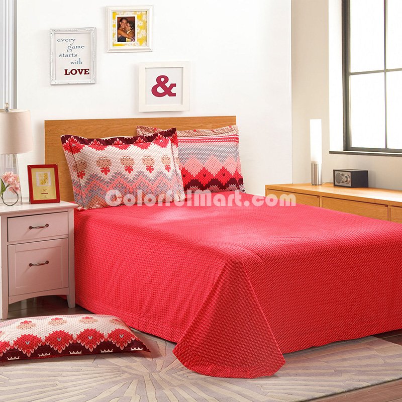 Nicole Red Duvet Cover Set European Bedding Casual Bedding - Click Image to Close