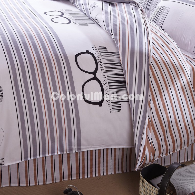 Barcodes Gray Bedding Set Kids Bedding Teen Bedding Duvet Cover Set Gift Idea - Click Image to Close