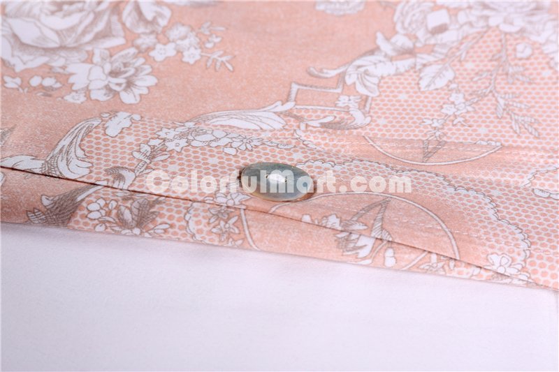 Alice Orange Bedding Set Luxury Bedding Collection Satin Egyptian Cotton Duvet Cover Set - Click Image to Close
