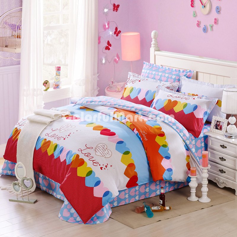 Deep Love Blue Bedding Set Kids Bedding Teen Bedding Duvet Cover Set Gift Idea - Click Image to Close
