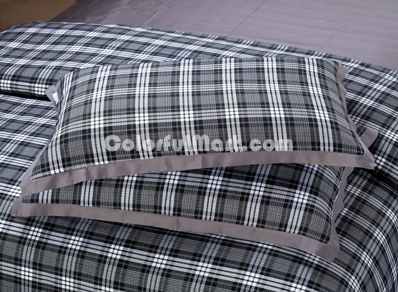 Life Rhyme Grey Tartan Bedding Stripes And Plaids Bedding Luxury Bedding - Click Image to Close