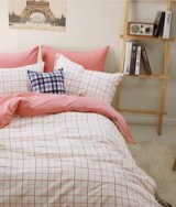 Gingham Stripes And Plaids Pink Bedding Girls Bedding Teen Bedding Kids Bedding