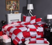 Red And White Cheap Modern Bedding Sets