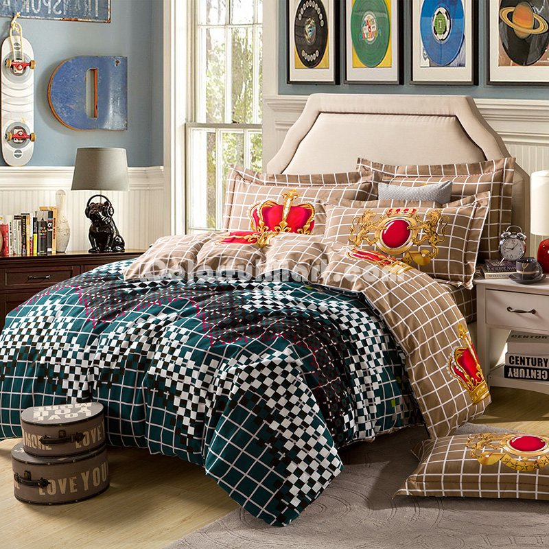 Earl Blue Teen Bedding College Dorm Bedding Kids Bedding - Click Image to Close