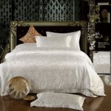 Summer Romance White Jacquard Damask Luxury Bedding