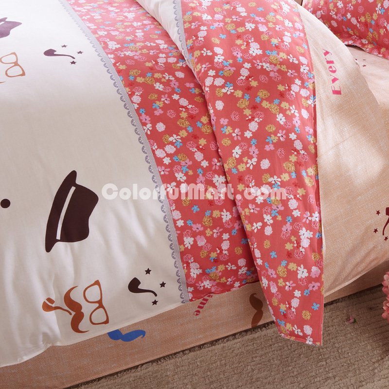 Gentleman Red Bedding Set Kids Bedding Teen Bedding Duvet Cover Set Gift Idea - Click Image to Close