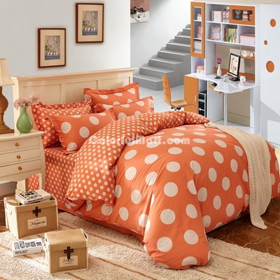 Summer Orange Cotton Bedding 2014 Duvet Cover Set