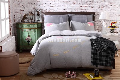 Love Gray Knitted Cotton Bedding 2014 Modern Bedding