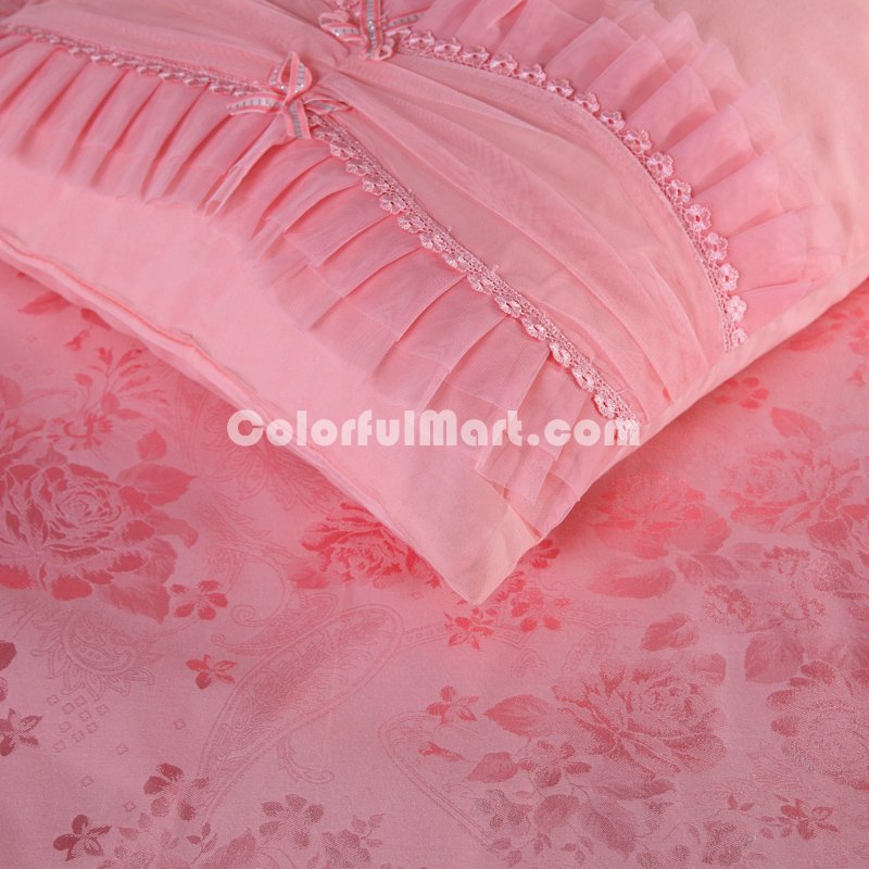 Amazing Gift Being In Full Flower Pink Bedding Set Princess Bedding Girls Bedding Wedding Bedding Luxury Bedding - Click Image to Close
