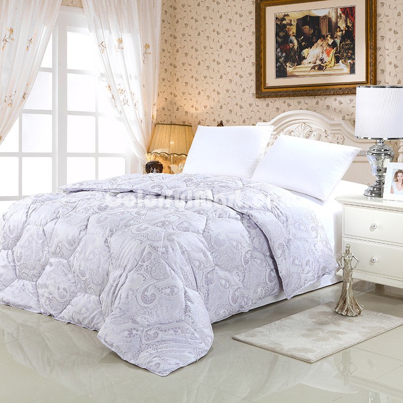 Water Cube Silver Gray Down Comforter - Click Image to Close